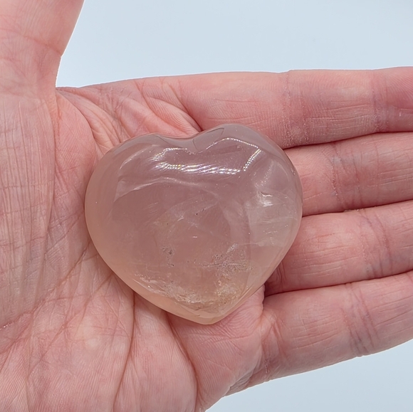 Rose Quartz Heart Crystal Stone - Picture 2 of 4